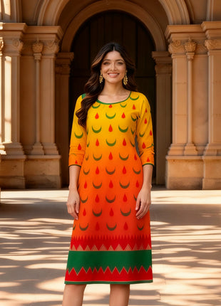 Muslim 2026 Kurt Christmas Women's Casual Fashion Comfortable Dress 2026 Slit hem Straight Tube Casual Ethnic Arabian Dress