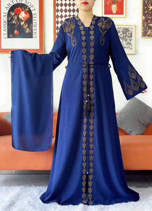 2024 Women Elegant Party Dress Chiffon Open Abaya Muslim Women Dress Islamic Clothing Cardigan Abaya Women Muslim Dress