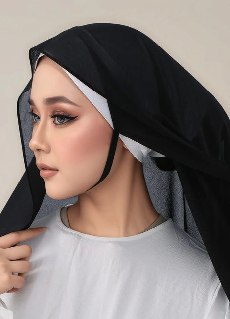 New Elasticity Modal Jersey Instant Hijab With Straps Muslim Woman Hijab Soft Solid Headwraps Turban Islam Malaysia Headscarf