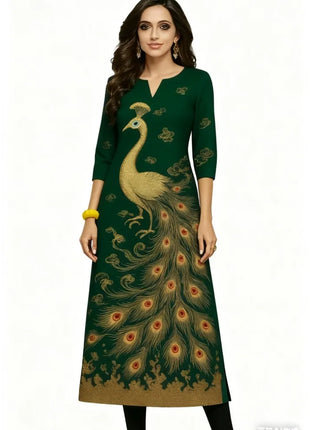 Muslim Kurt Women Casual Fashion Dress Peacock Straight Tube Casual Ethnic Flower National Style Islamische Kleidung Frauen