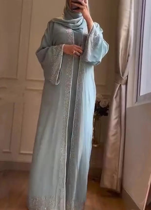 Open Abaya Dubai Kaftan Muslim Cardigan Abayas Dresses for Women 2025 Casual Kimono Robe Femme Caftan Turkish Islamic Clothes