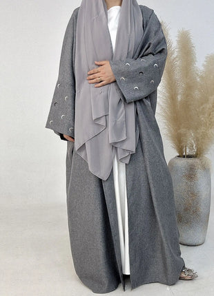 2025 Ramadan Khimar Abaya Saudi Arabia Turkey Islam Embroidery Moon Muslim Cardigan Dress Prayer Clothes Dresses For Women