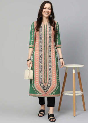 Muslim Kurt Women's Fashionable And Comfortable Kurt Dress Long Sleeved Straight Tube Casual Ethnic Middle Eastern Arabic Dress