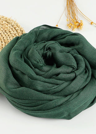 Muslim Cotton Linen Hijabs For Women Scarf Thin Plain Shawls Femme Musulman Soft Viscose Rayon Headscarf Islamic Turban Headband