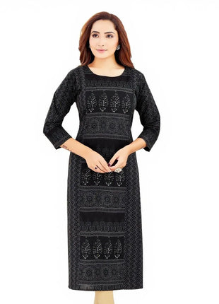 Muslim Black Dress Kurt Women's Fashionable Slit hem Straight Tube Casual Abito Donna Musulmana Girls Prayer Dress