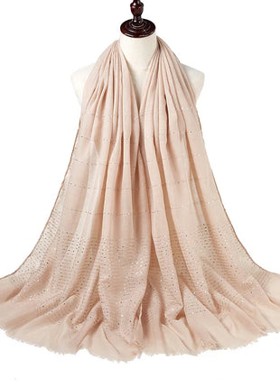 Cotton Linen Hijabs Scarf Turban Hijab Comfort Wearing Soft Paillette Shawls Fringed Muslim Fashion Women Scarves Hijab Ramadan