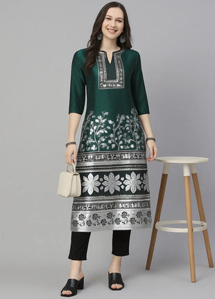 Christmas Muslim Women's Casual Fashionable And Comfortable Kurtta Dress Long Sleeved Straight Tube Casual Ethnic