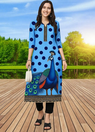 Muslim Kurt Women Casual Fashion Dress Peacock Straight Tube Casual Ethnic Peacock National Style Islamische Kleidung Frauen