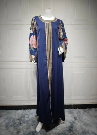 Eid Sequins Muslim Dress for Women Embroidery Party Long Dresses Robe Ramadan Dubai Kaftan Islam Vestidos Jalabiya Dresses 2025