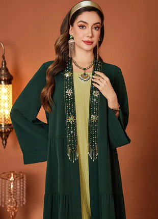 Eid Open Dress Women Abaya Diamond Long Cardigan Vestidos Largos Party Caftan Jalabiya Ramadan Dubai Arab Long Robe 2026