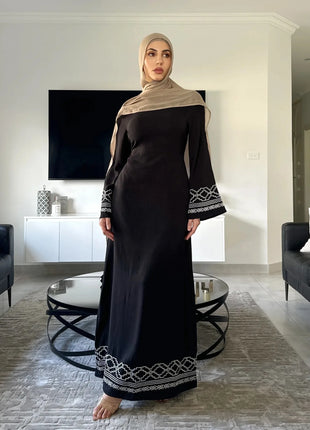 Eid Embroidery Muslim Dress for Women Party Dresses Jalabiya Morocco Dubai Long Robe Arab Ramadan Kaftan Islam Vestidos Largos