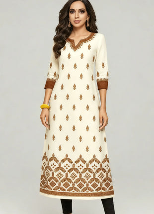 Muslim Dress Kurt Women's Fashionable And Elegant Straight Tube Casual Round Neck Color Elephant Pattern Abaya Femme Dubaï