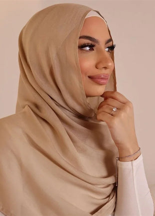 Fashion Modal Hijab Rayon Cotton Shawls Muslim Hijabs For Women Plain Scarf Big Size Headscarf Islamic Turban Headband 190*85cm