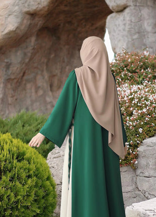 Muslim Women Modest Long Dress Patchwork Drawstring Arab Robe Vestidos Jalabiya Dubai Saudi Abayas Morocco Eid Ramadan Dresses