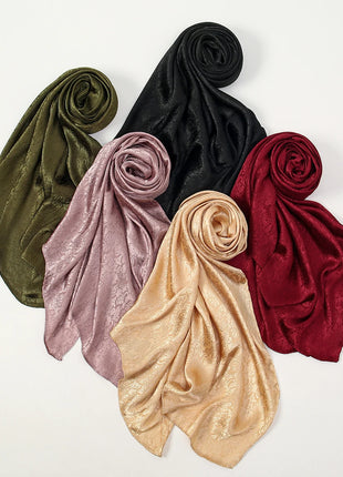High Quality Floral Print Satin Hijab Scarf Muslim Hijab Plain Malaysia Scarf Satin Shawl Luxury Silk Satin Wrap Islam Turban