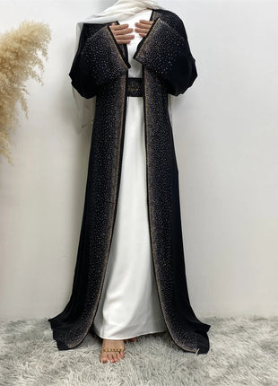 Ramadan Eid Dubai Open Black Muslim Kimono Abaya Damen Turkey Islam Abayas For Women Dress Kebaya Robe Femme Musulmane Kaftan