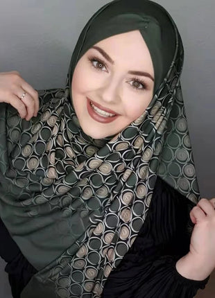 Islamic Scarf Women Luxury Blue Chiffon Hijab Abaya Hijabs For Woman Abayas Jersey Muslim Dress Turbans Head Instant Head Wrap