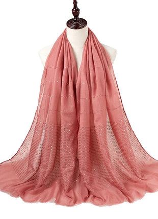 Cotton Linen Hijabs Scarf Turban Hijab Comfort Wearing Soft Paillette Shawls Fringed Muslim Fashion Women Scarves Hijab Ramadan