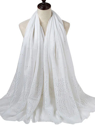 Cotton Linen Hijabs Scarf Turban Hijab Comfort Wearing Soft Paillette Shawls Fringed Muslim Fashion Women Scarves Hijab Ramadan