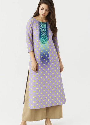 Muslim Women's Kurtta Casual Fashion Dress Straight Tube Casual Ethnic Slit hem Muslim Fashion Abito Donna Turkish Abaya