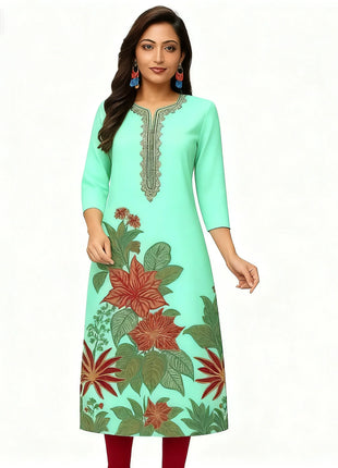 Muslim Women's Turkish Abaya Kurt Straight Tube Ethnic Slit hem Takchita Dress Abito Donna Musulmana Girls Prayer Dress