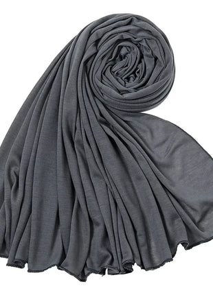 Hot Muslim Fashion Woman Soft Hijabs Scarf Shawl Plain Cotton Jersey Scarves Turban Women Long Shawls Head Wrap Headband Abaya