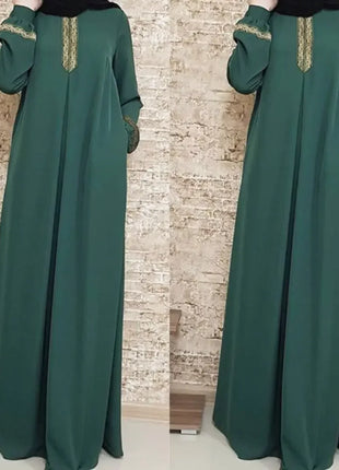 Muslim Woman Abaya Islamic Clothing Abaya Dubai Turkish Indoneisa Islam National Style Print Loose Long Skirt Woman Casual Abaya