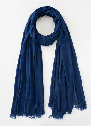 61 Colors Soft Cotton Viscose Scarf Rayon Material Muslim Hijab Mid Eastern Plain Solid Color Headscarf With Tassel