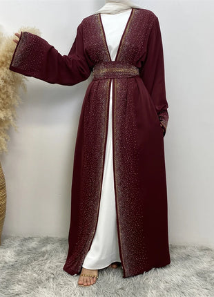 Ramadan Eid Dubai Open Black Muslim Kimono Abaya Damen Turkey Islam Abayas For Women Dress Kebaya Robe Femme Musulmane Kaftan