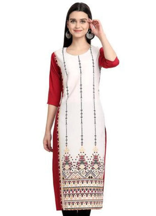 Muslim Kurtta 2026 Women's Casual Fashion Dress National style Straight Tube Casual Ethnic Red Slit hem Abito Donna Musulmana