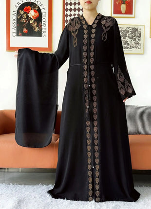 New Women Elegant Dress Chiffon Open Abaya with Zipper Muslim Women Dress Islamic Clothing Cardigan Abaya Women Muslim Dress