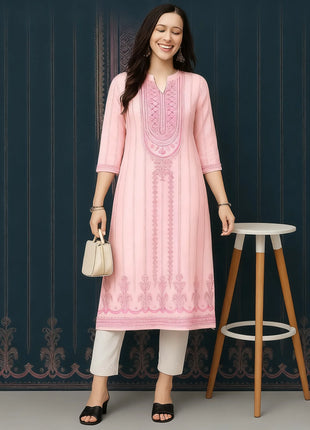 Muslim Kurtta Women's Casual Fashion Dress National style Straight Tube Casual Ethnic Flower Kaftan Moroccan Women Robe