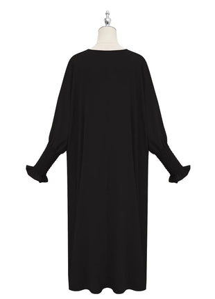 Minimalist Black Front-Zip Plain Abaya Maxi Dress Women Muslim Egyptian Kaftan Ramadan Jalabiya Islam Saudi Arabic Outfits 2025