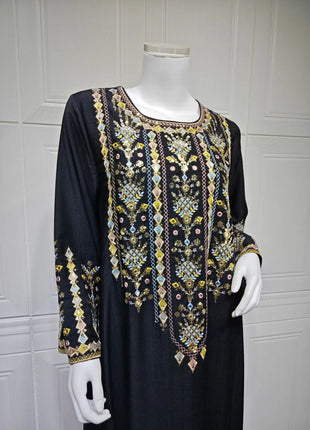 Women Jalabiya Dubai Dress Abaya Eid Ramadan Party Gorgeous Long Dresses Muslim Embroidery Vestidos Largos Robe Saudi Arab 2026