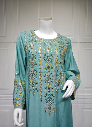 Women Jalabiya Dubai Dress Abaya Eid Ramadan Party Gorgeous Long Dresses Muslim Embroidery Vestidos Largos Robe Saudi Arab 2026