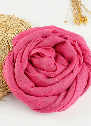 Muslim Cotton Linen Hijabs For Women Scarf Thin Plain Shawls Femme Musulman Soft Viscose Rayon Headscarf Islamic Turban Headband