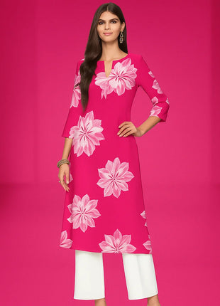 Muslim Women's Kurt Casual Fashion Dress Straight Tube Casual Ethnic Flower Muslim Fashion Long Sleeve Dresses