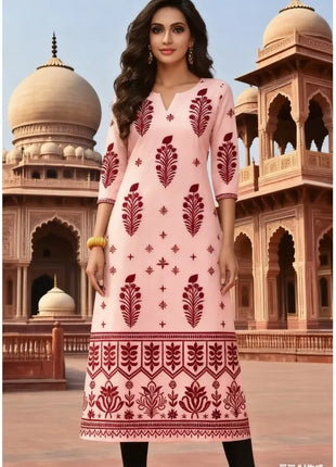 National style Muslim Women's Casual Fashionable And Comfortable Kurtta Dress Long Sleeved Straight Tube Casual Ethnic