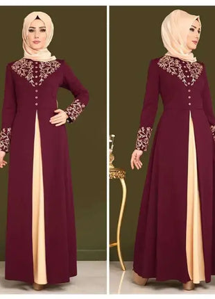 Muslim Dress Womens  Fashion Abaya Dubai  Appliques  Turkey   Women Elegant Long