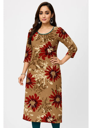 Muslim 2026 Women's Kurt Fashionable And Elegant Straight Tube Casual Slit hem Pattern Flowers Comfortable Dress Abayas Femme