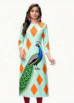 Dress Kurtta Women Fashionable Straight Tube Casual Bright Slit hem Flowers Patterns Robe Arabe Robe Abito Donna Musulmana