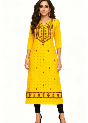 National style Muslim Women Kurtta Casual Dress Slit hem Straight Casual Ethnic Mandarin 3D Design Abito Donna Turkish Abaya