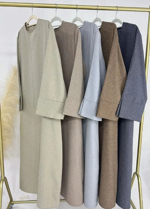 2024 New Dubai Abaya for Muslim Women Eid Ramadan Modest Dress Türkiye Loose Large Elegant Dress Gown Female Islam Clothing