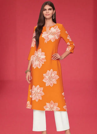 Muslim Women's Kurt Casual Fashion Dress Straight Tube Casual Ethnic Flower Muslim Fashion Long Sleeve Dresses