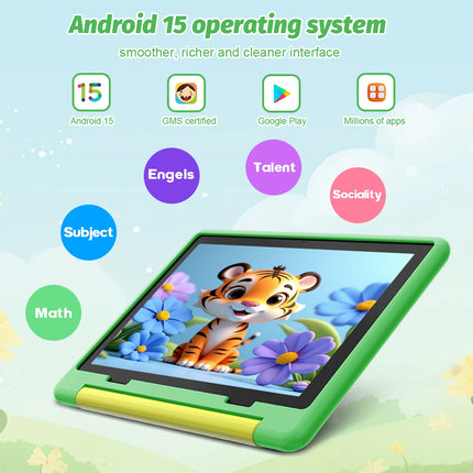 Kid Tablet 10Inch Android15 20GB RAM 64GB ROM 128GB Expandable 5000mAh 8-Core WiFi Bluetooth Children's Gift KIDOZ Kids Software