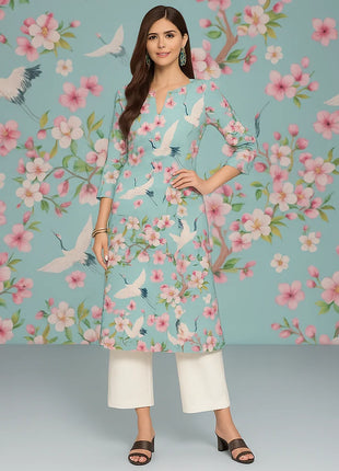 National style Women Kurt Casual Dress Kurtta Straight Casual Ethnic Flower Mandarin 3D Design Suitable Ladies Abaya Muslim