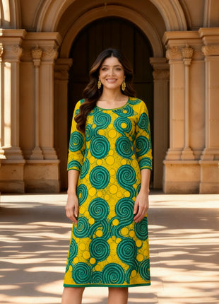 Muslim Kurtta Women's Casual Fashion Dress National style Straight Tube Casual Turkish Abaya Kaftan Moroccan Slit hem Robe