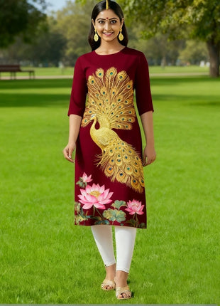 Muslim Dress Kurt Womens Fashionable Elegant National style Straight Tube Casual Slit hem Elephant Islamic Clothing For Women