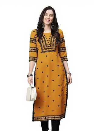 Muslim Kurt Flowers Women's Fashion Comfortable National style Straight Casual Ethnic Vestidos Slit hem Abito Donna Musulmana