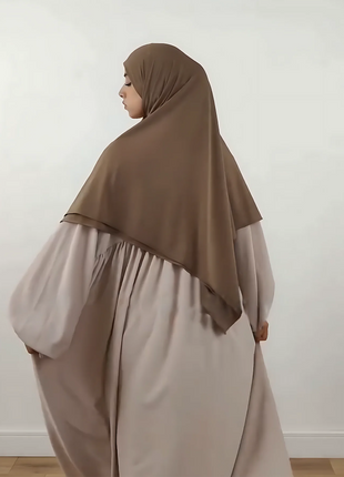 145*145cm Large Size Jersey Modal Square Scarf Stretchy Muslim Instant Hijab Layer Khimar Eid Islamic Women Prayer Headscarf
